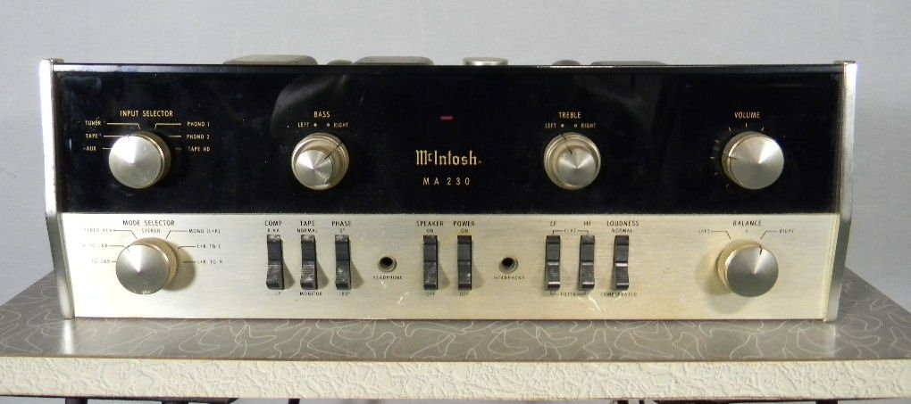 McIntosh model MA-230, stereophonic pre amp-amplifier: McIntosh model MA-230, stereophonic pre amp-amplifier