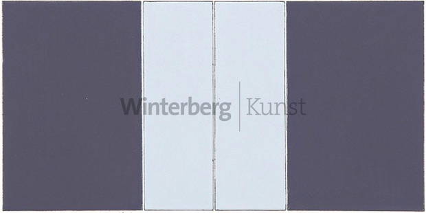 ROLF HANS Frankfurt/M. 1938 - 1996 Basel: „: ROLF HANS Frankfurt/M. 1938 - 1996 Basel „violettes Graues, helles Blaues - die Bilder - No. 8“. Gouache mit Bleistifteinfassung 1975. Signiert, datiert und betitelt. Auf kräftigem st