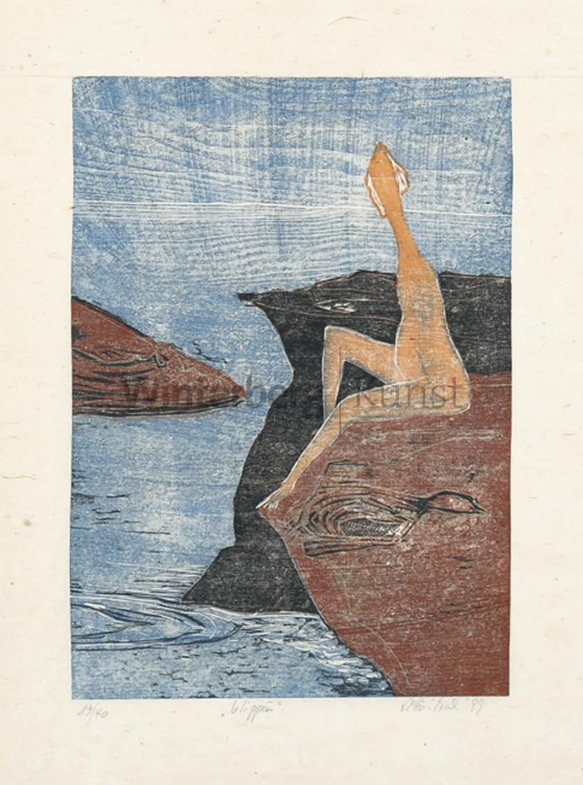 SAMMELNUMMERN - VERSCHIEDENE KÜNSTLER: Hommage: SAMMELNUMMERN - VERSCHIEDENE KÜNSTLER Hommage à Edvard Munch. Hrsg. vom Kulturamt der Stadt Chemnitz. Mappe mit 12 Bll. Orig.-Graphiken (4 Farbholzschnitte; 6 Radierungen, davon 2 aquarellie