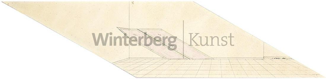 STEFAN WEWERKA Magdeburg 1928 - 2013 Berlin: Ohne: STEFAN WEWERKA Magdeburg 1928 - 2013 Berlin Ohne Titel (H-D Toiletten). Parallelogrammförmige Darstellung. Mischtechnik mit Gouache und Tuschfeder 1969. Signiert und datiert „1969 im Novemb