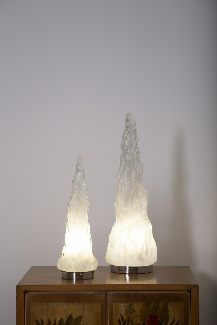 Pair of table lamps By Carlo Nason for Vistosi in white (1 of 4)