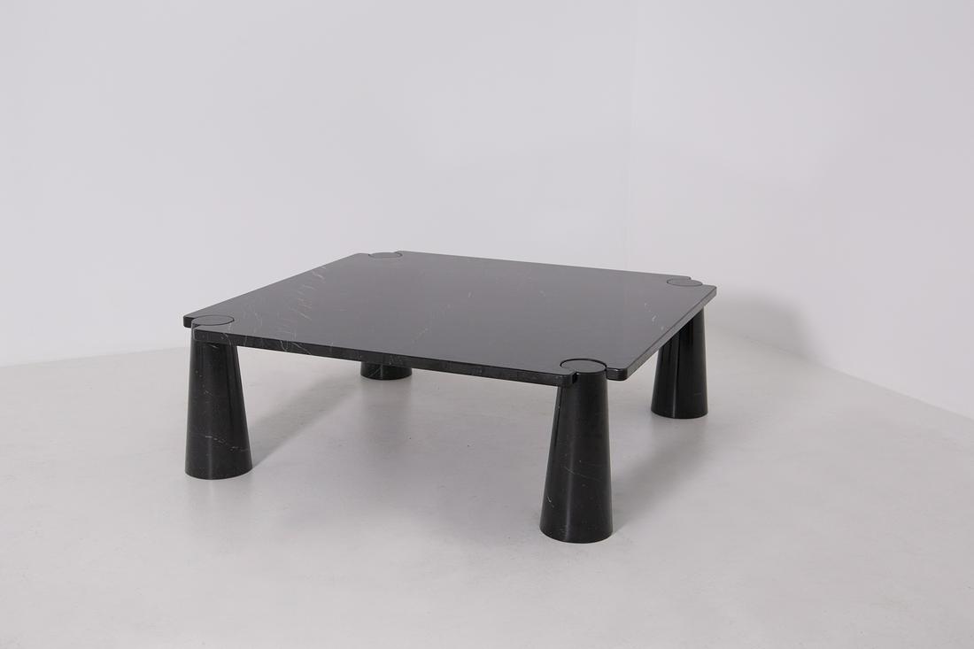 Angelo Mangiarotti Black Marquina Marble Coffe Table, (1 of 6)