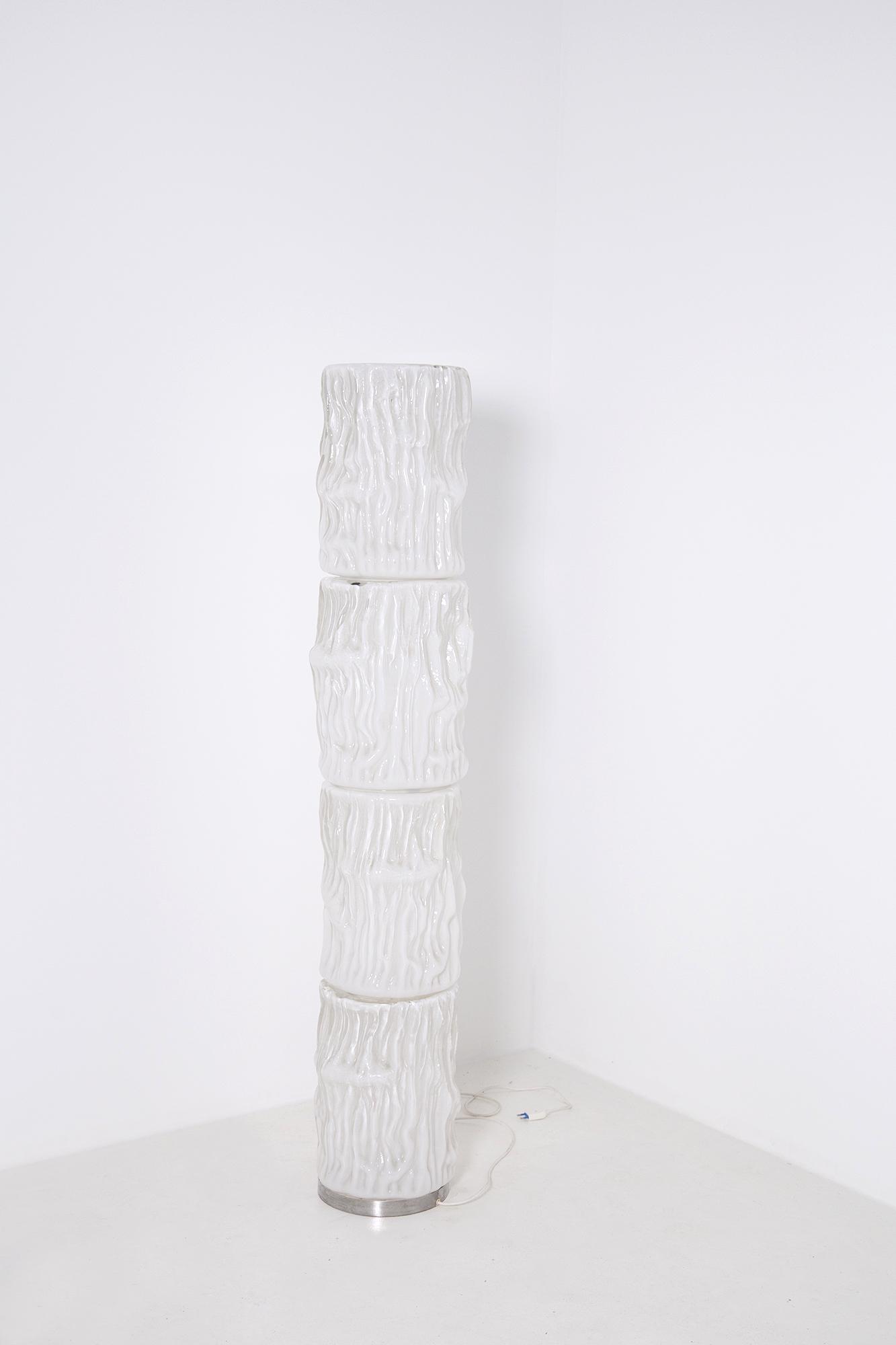 Italian Floor Lamp by Carlo Nason for Mazzega in White (1 of 5)