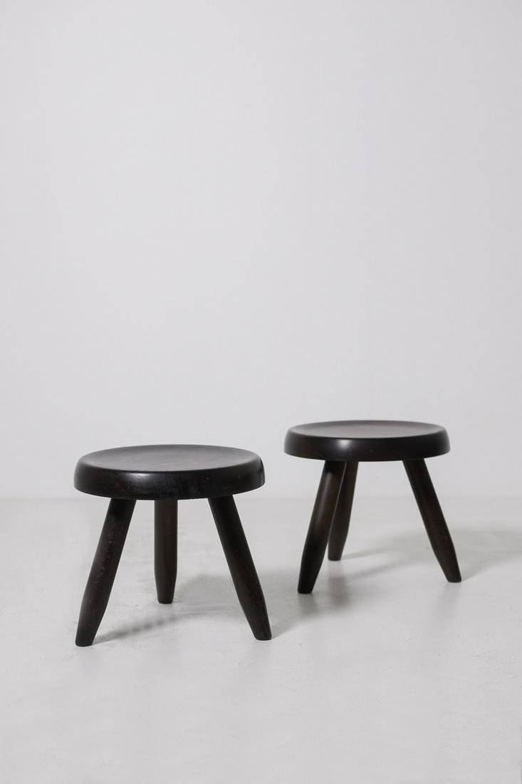 Carlotte Perriand Ebonized "Berger" Stool, 1953 (1 of 4)