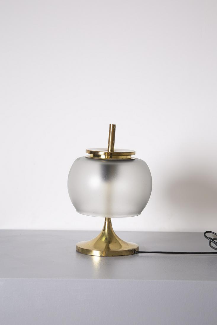 Small Italian abat jour in brass and opaline glass , (1 of 4)