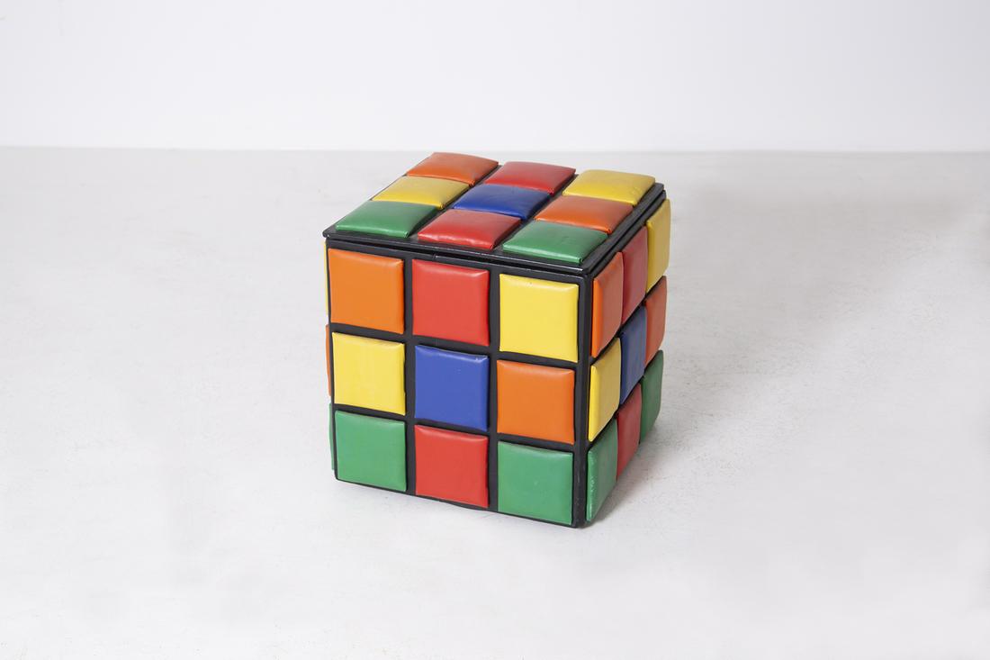 Rubik's cube stool pouf from 1970 Italian (1 of 6)