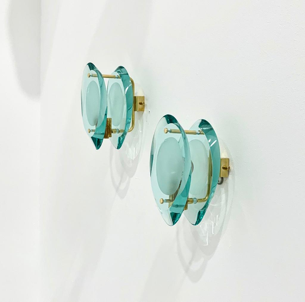 Max Ingrand for Fontana Arte Pair Model 2093 Sconces (1 of 4)