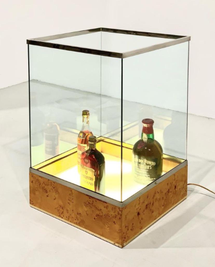 Bar cabinet / Planter light by Willy Rizzo, 1970s (1 of 8)