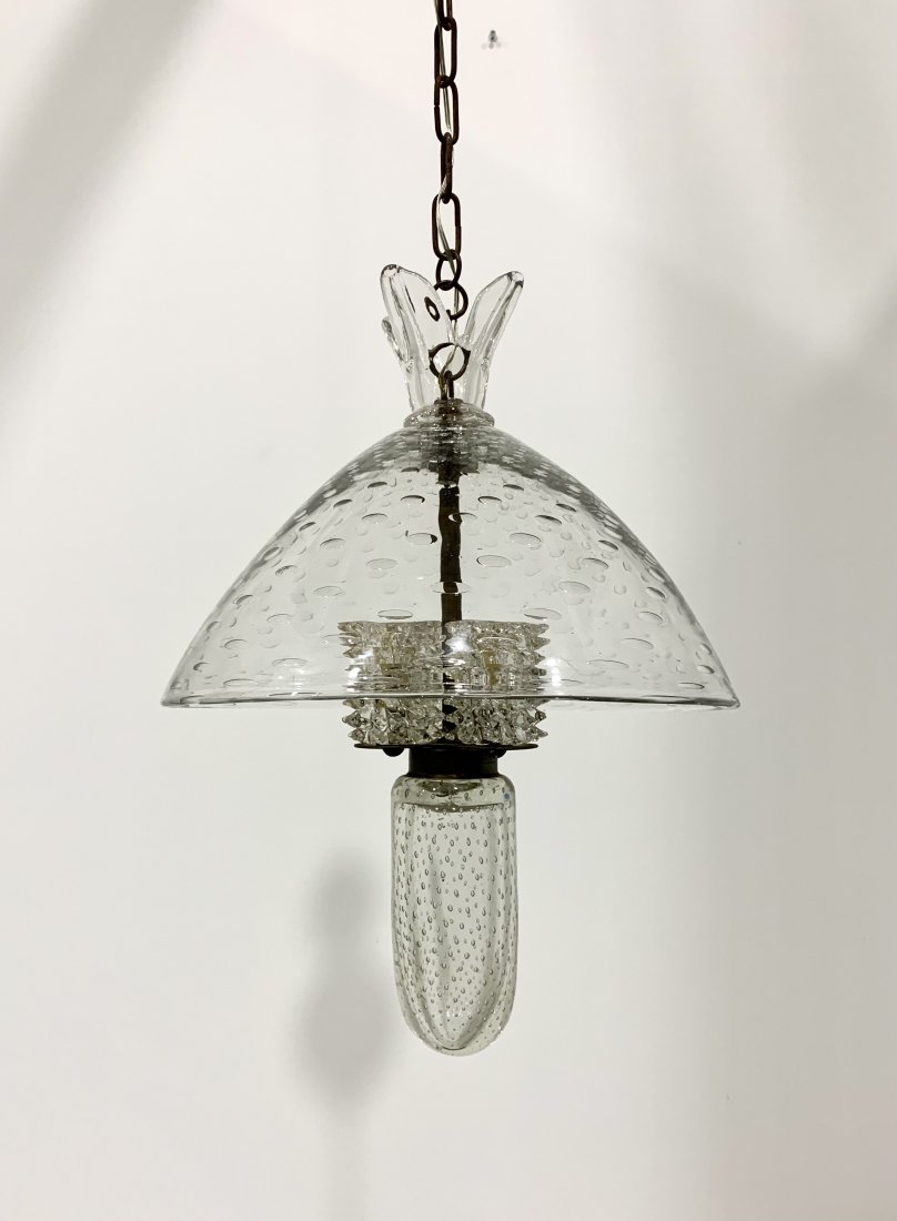 Murano Glass Pendant Lamp for Barovier e Toso, 1970s (1 of 5)