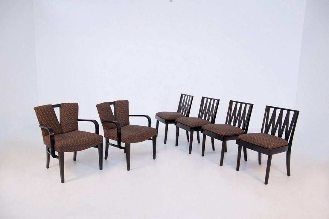 Set of Six Chairs by Paul Frankl for Johnson Furniture (1 of 7)