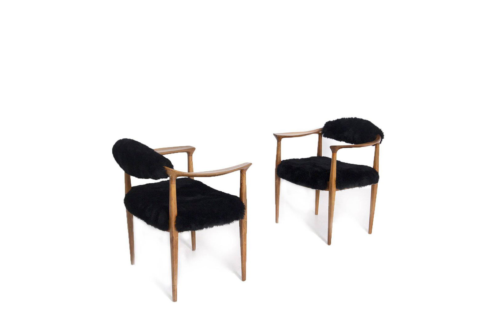 Pair of Black Teak Armchairs by Hans Wegner Mod JH-501 (1 of 6)