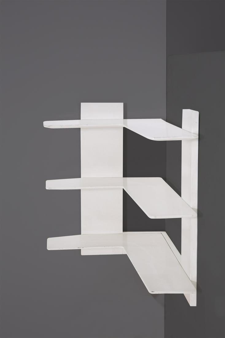 Suspended wooden bookcase Attr. a G. Ponti (1 of 8)