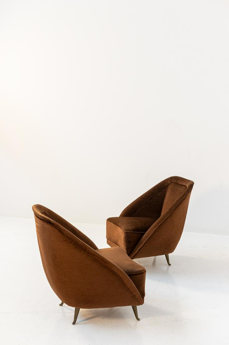 Guglielmo Veronesi Velvet Armchairs for Isa Bergamo (1 of 5)