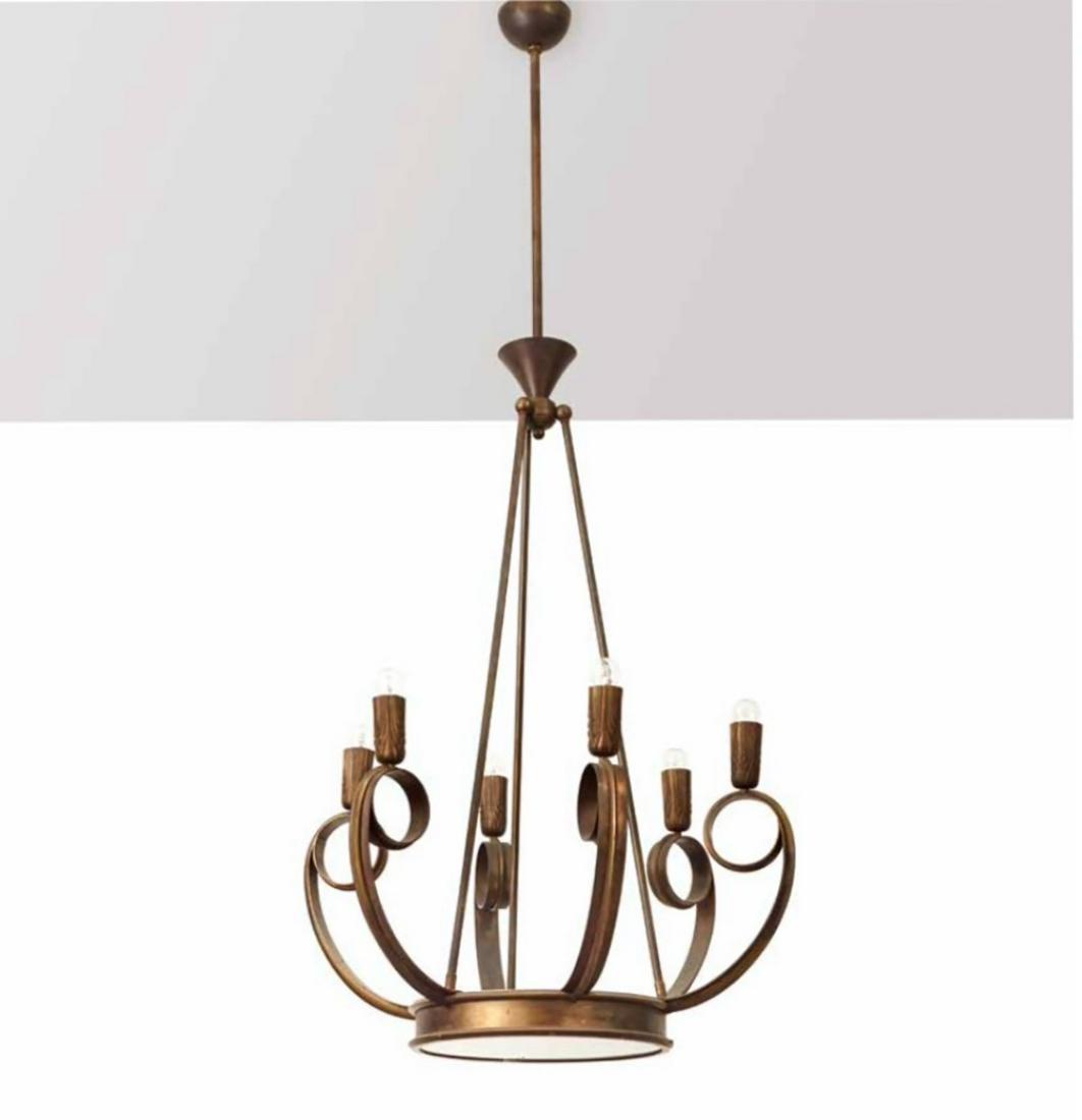 Duilio Cambellotti (attr.) Vintage Ceiling Lamp (1 of 3)