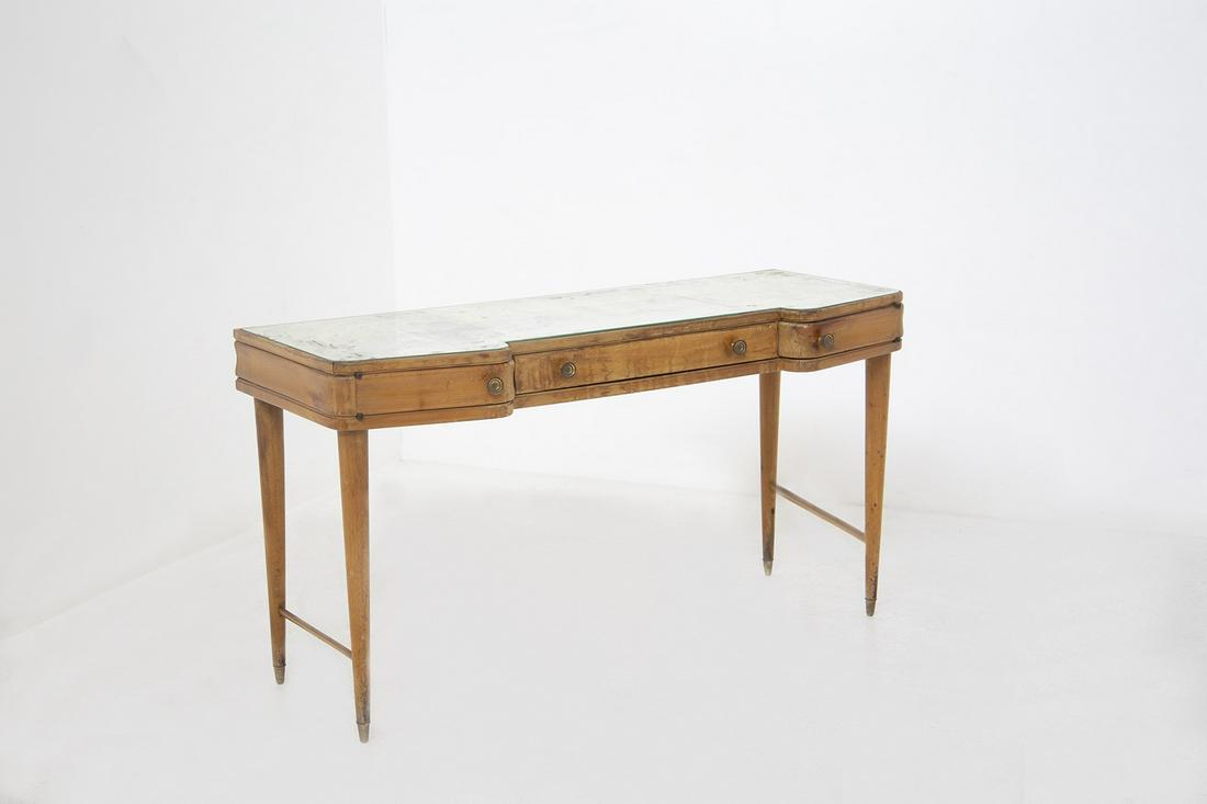 Vintage Console in Wood and Mirrored Glass by Paolo Buffa (1 of 5)