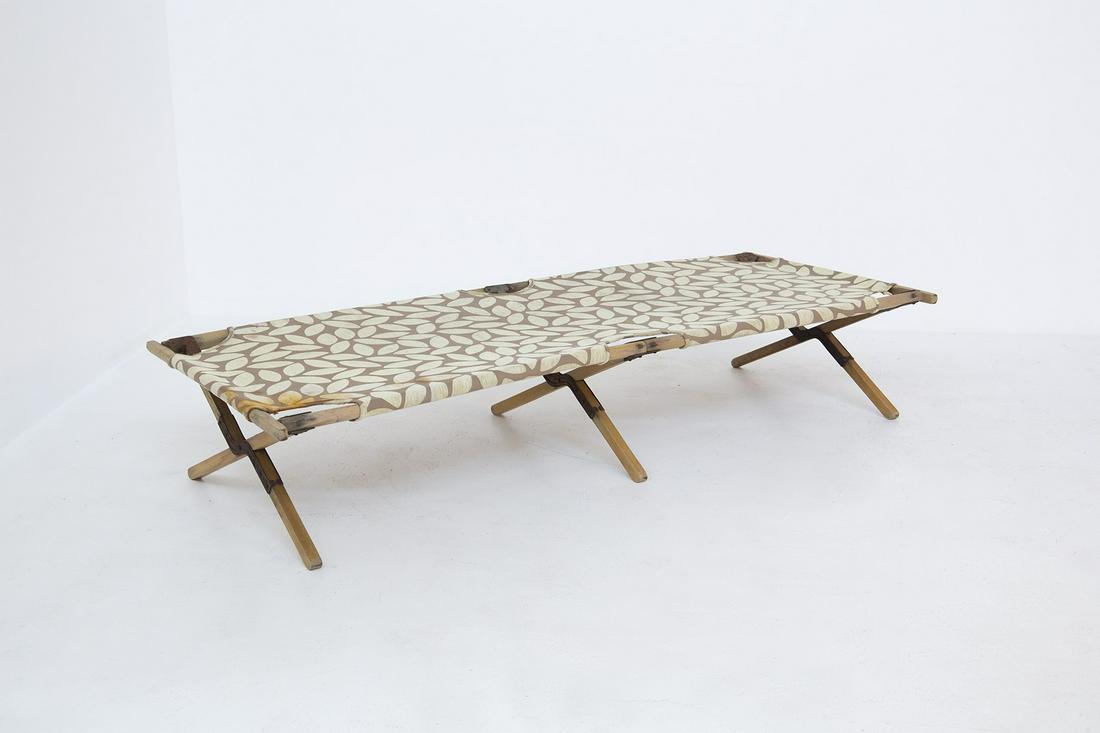 Brass and Wood Camp Bed (1 of 5)