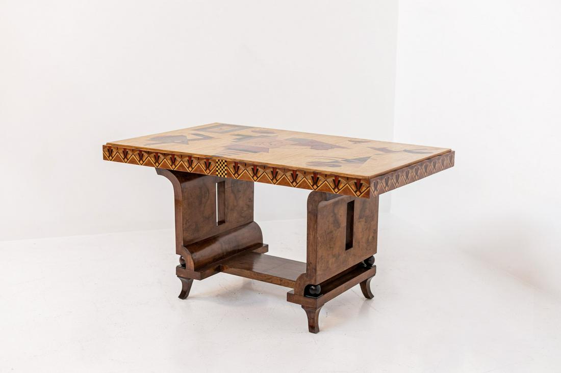 Italian Futurist Table in Various Wood Essences Mauro Varotti (1 of 8)