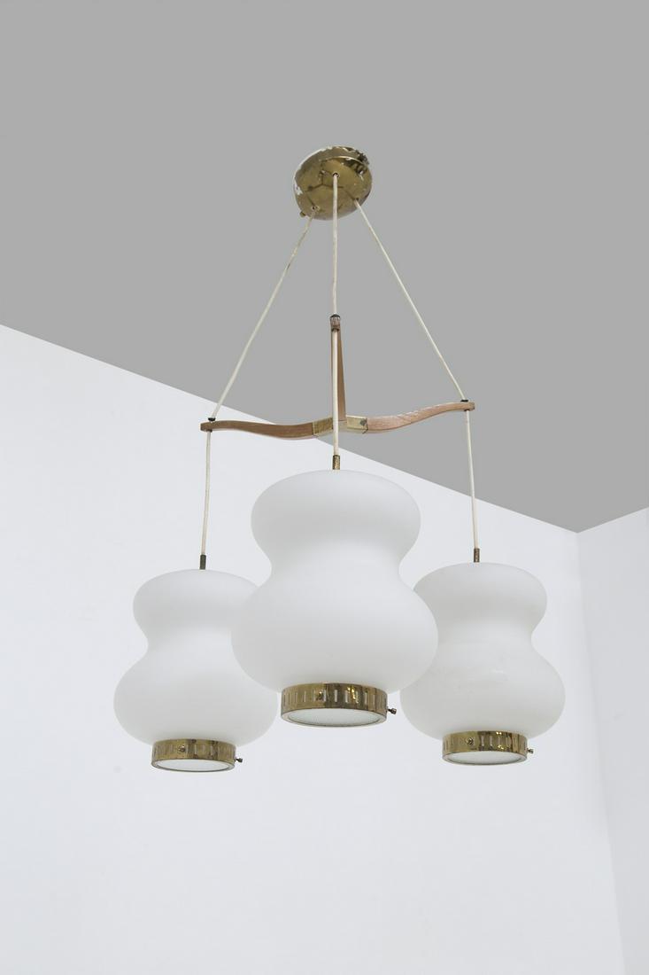 Italian chandelier Attr. Stilnovo  1950 (1 of 6)