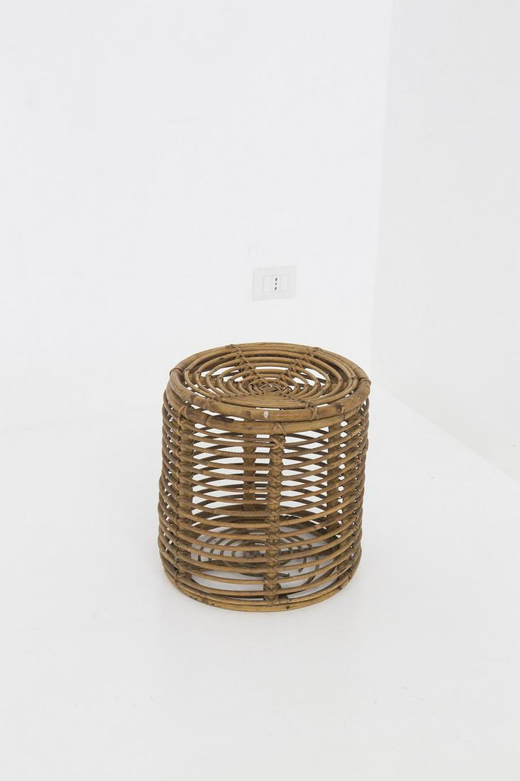 Italian wicker container pouf  1950 (1 of 5)