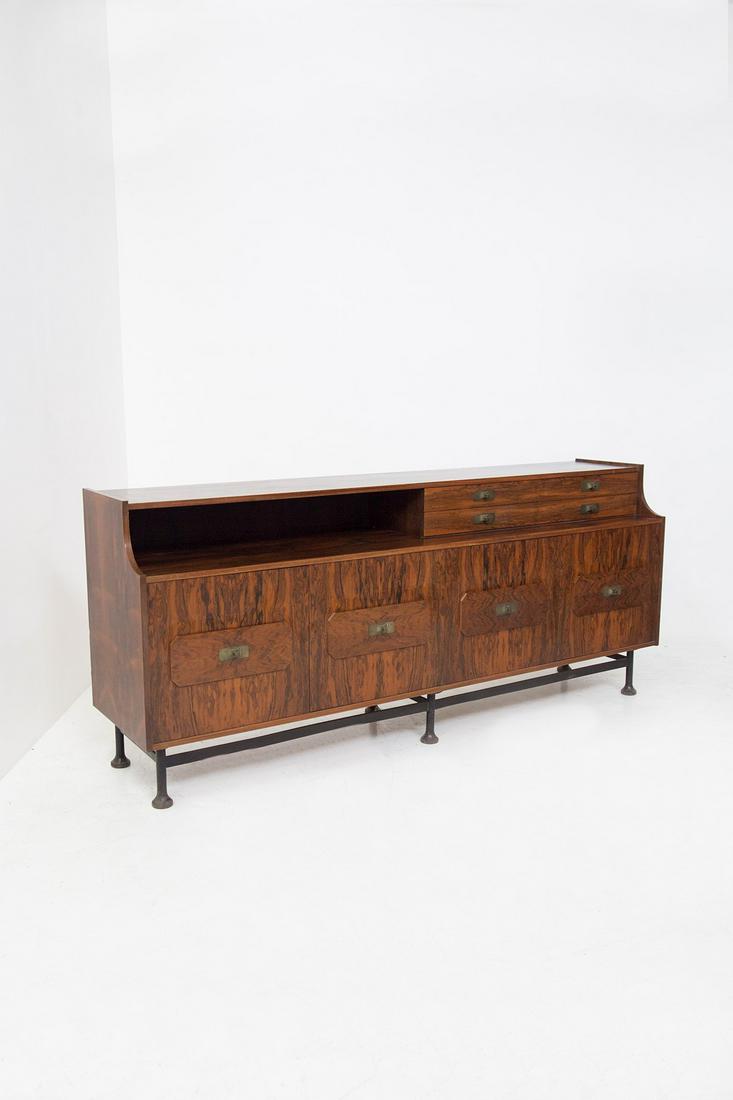Brazilian sideboard in wood and brass (1 of 4)