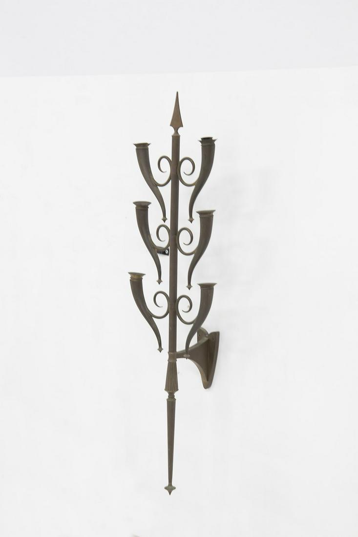 Patinated Bronze Wall Light Attr. to Gio Ponti (1 of 4)
