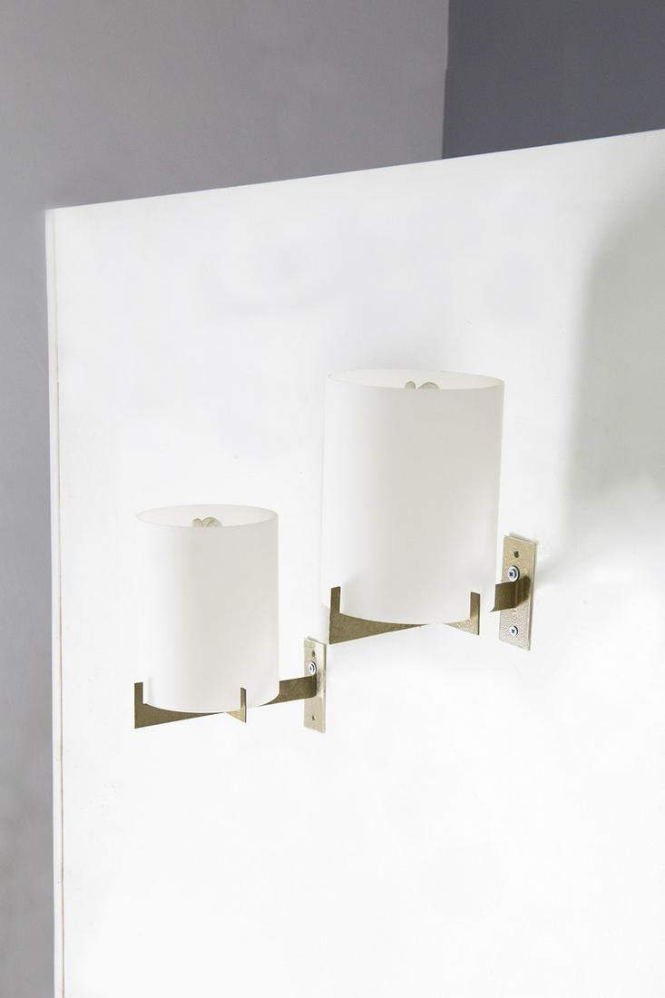 Ignazio Gardella for Azucena Pair of Opaline Glass Wall Lights (1 of 4)