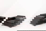 Pair of living room armchairs model D120 by Valeria Borsani for Tecno