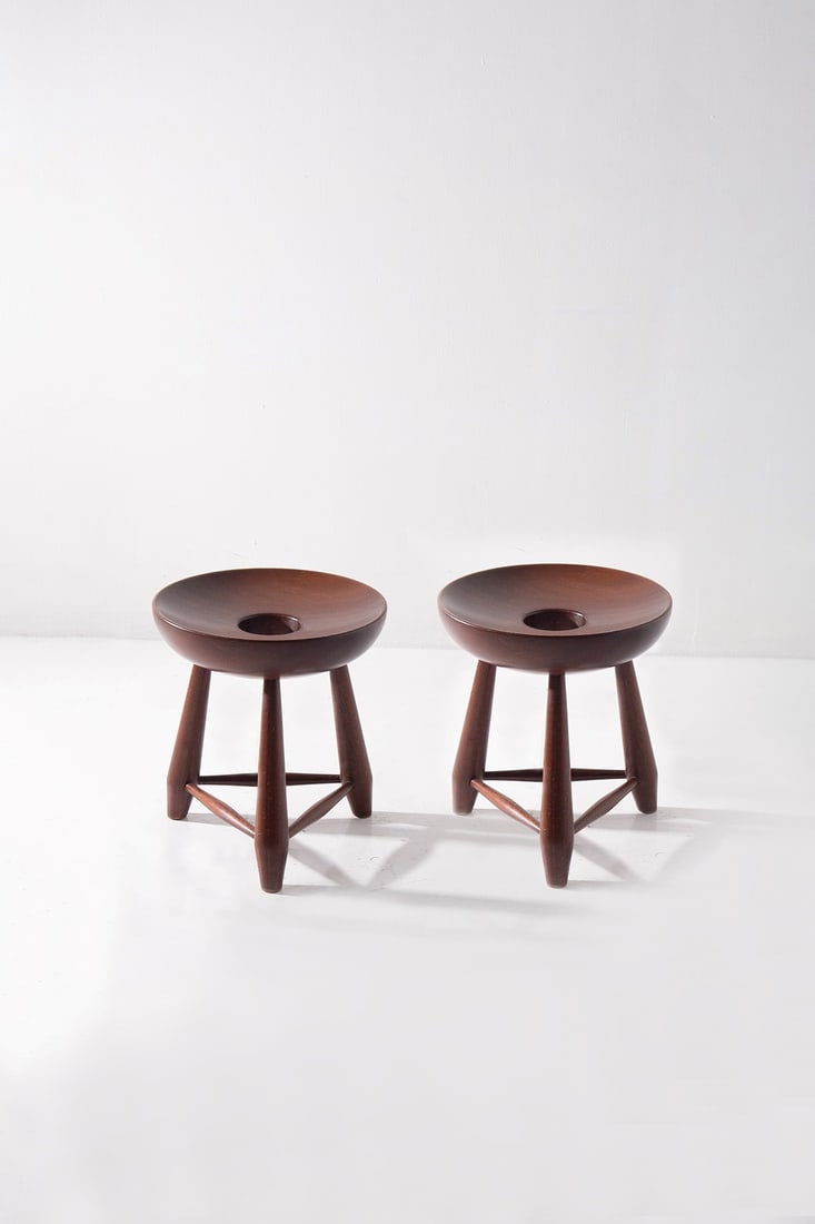 Pair of Brazilian stools, OCA brand, Rodrigues (1 of 2)