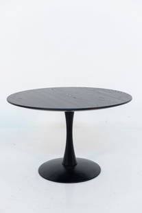 Nanna Ditzel Coffee Table: Height: 75 cm Diameter: 48 cm The vintage black danish coffee table was designed in the 1960s by Nanna Ditzel . Its structure c onsist of purely circular elements, clean and essential elements that ch