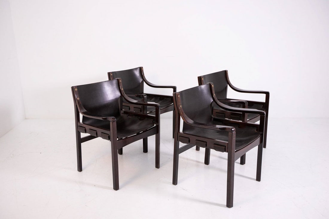 Vittorio Gregotti        Set of Leather Chairs (Attr) (1 of 3)