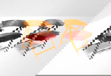 Gio Ponti Pair of Reguitti armchairs, branded