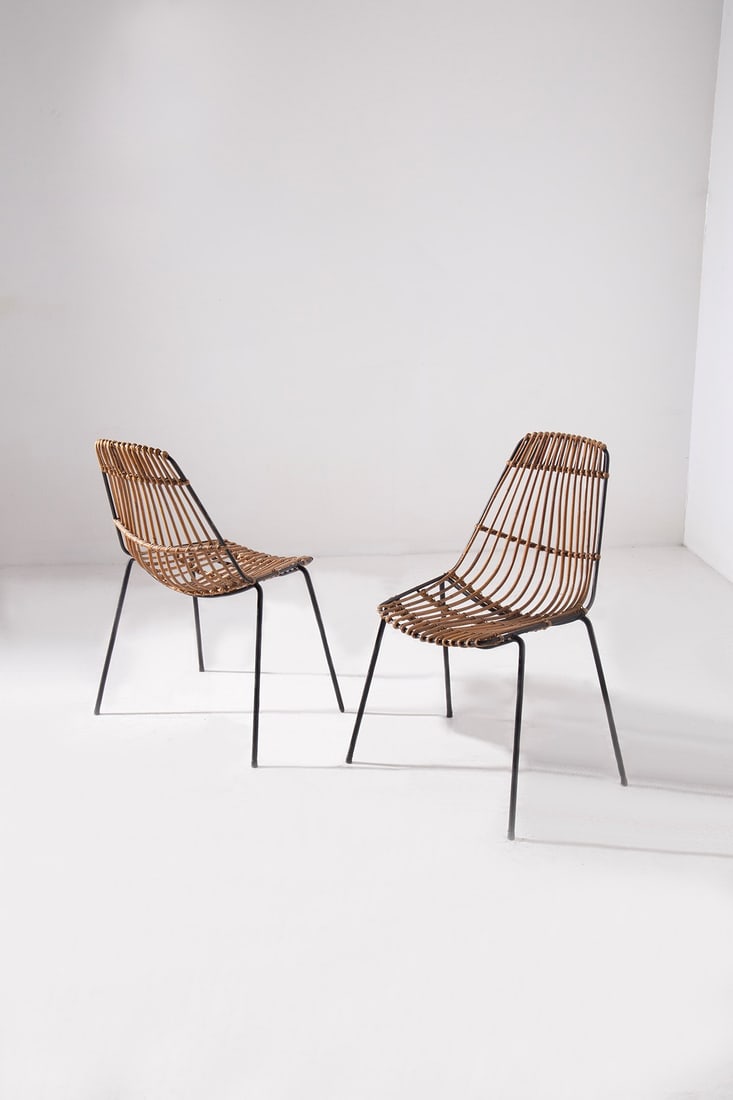 Manifattura Italiana Pair of rattan chairs (1 of 3)