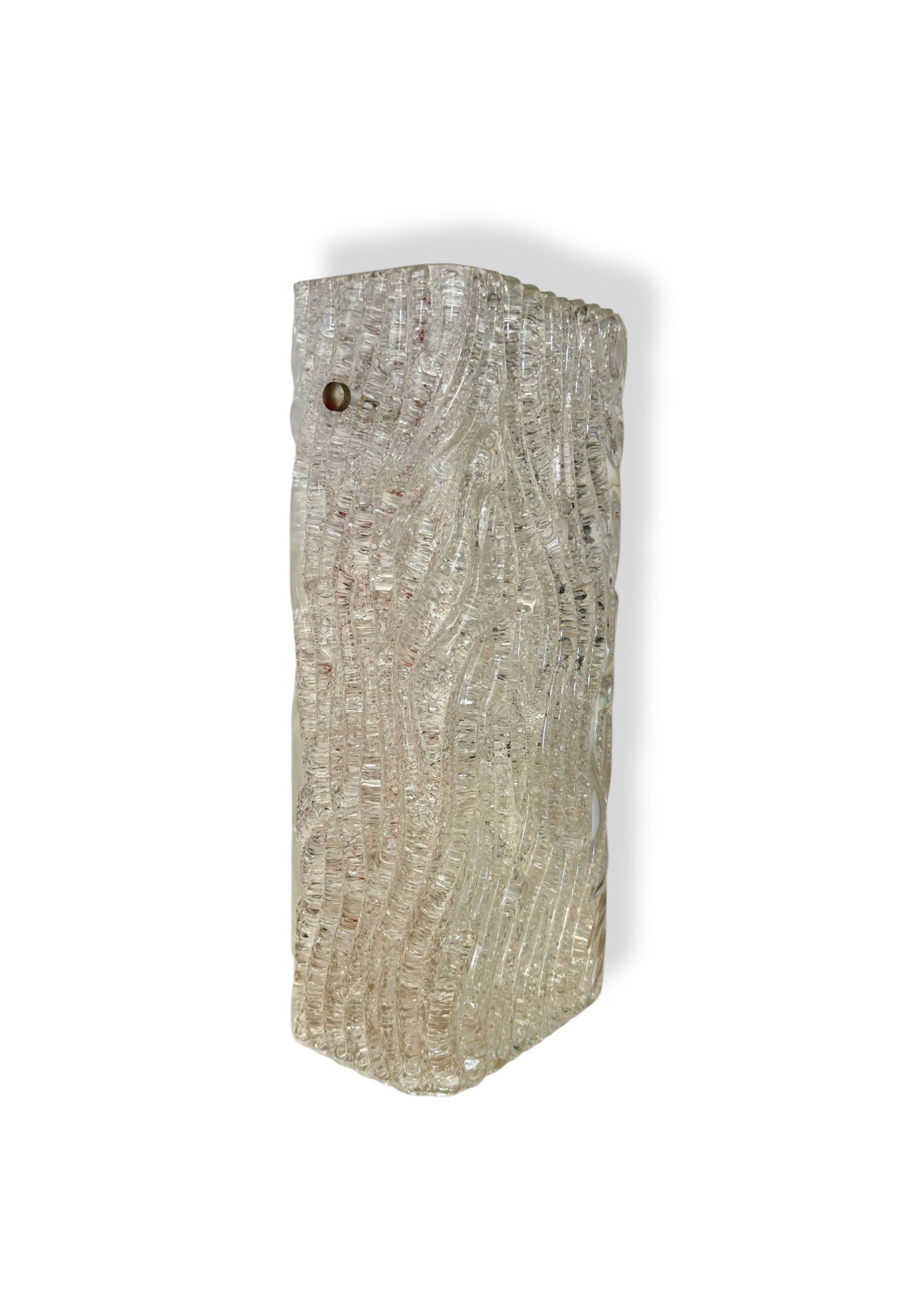 Toni Zuccheri Murano glass wall lamp: Width 16 cm Depth 10 cm Height 35 cmMurano glass wall lamp from the Corteccia series. Toni Zuccheri for Venini, Italy. 1950s.