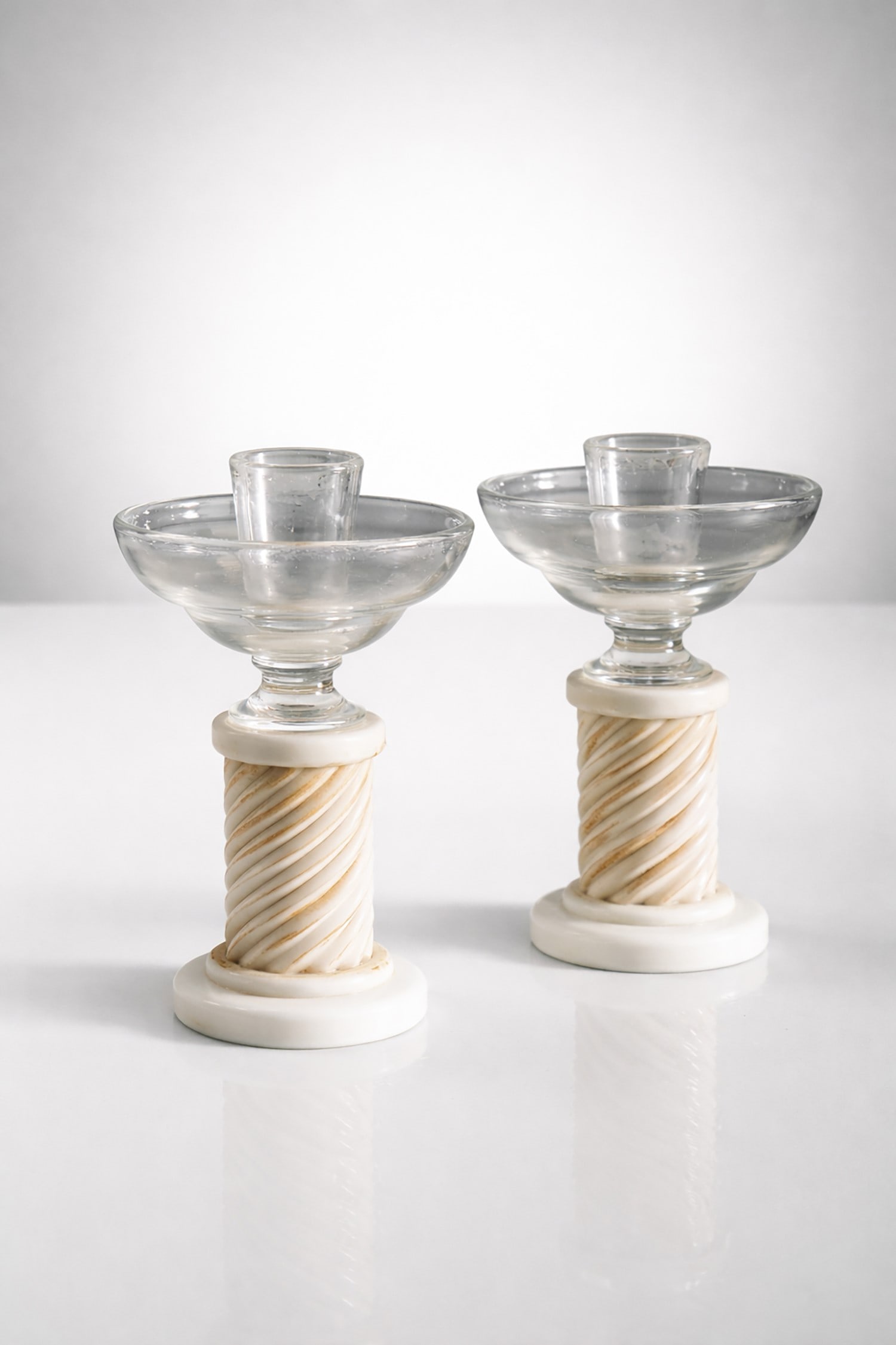 Napoleone Martinuzzi Glass candlesticks (1 of 2)