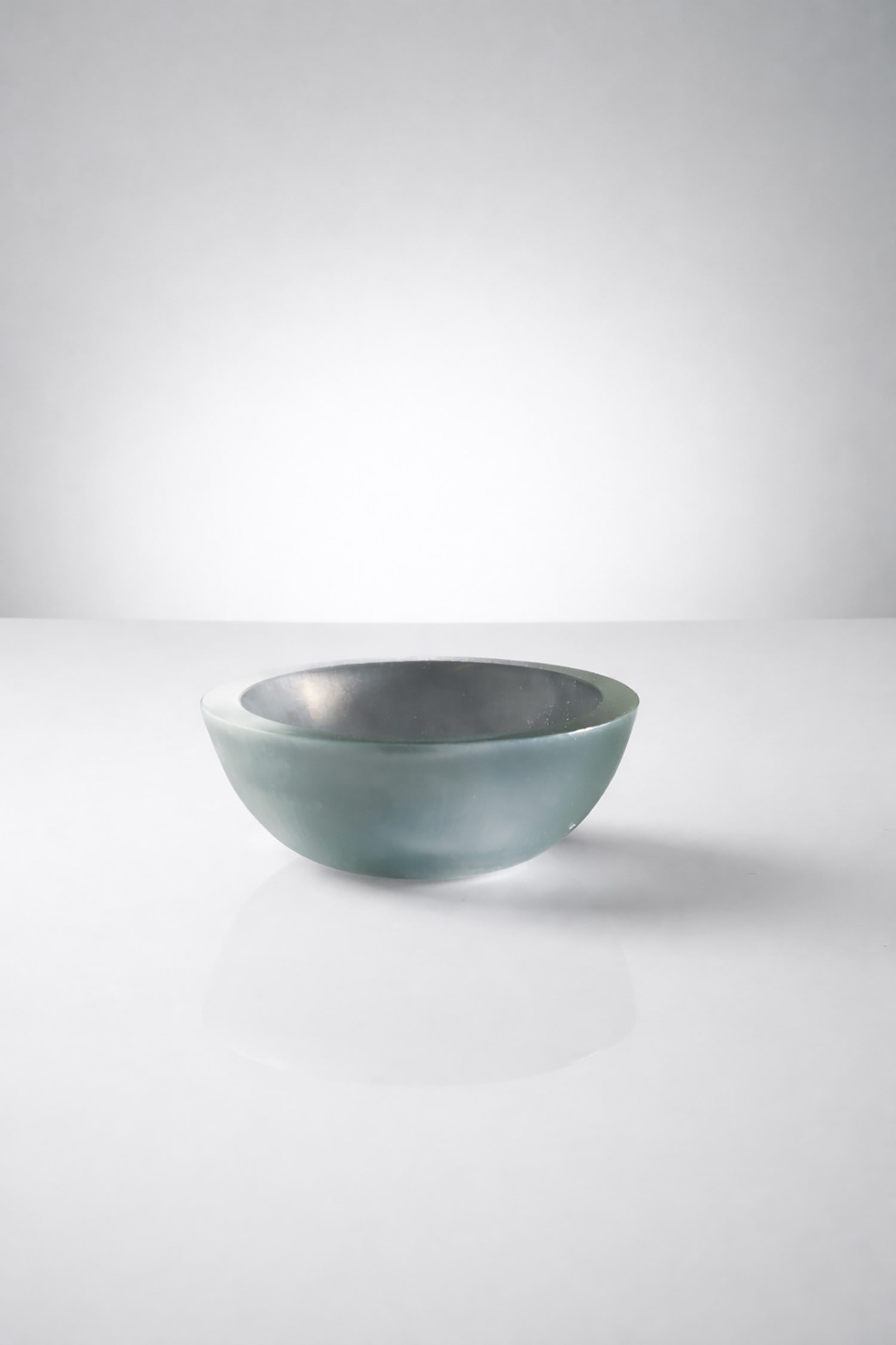 Carlo Scarpa Bowl: Height 4.5 cm, diameter 14.5 cmCarlo Scarpa bowl in thick irridated glass. Acid-etched Venini Murano signature, 1930s.