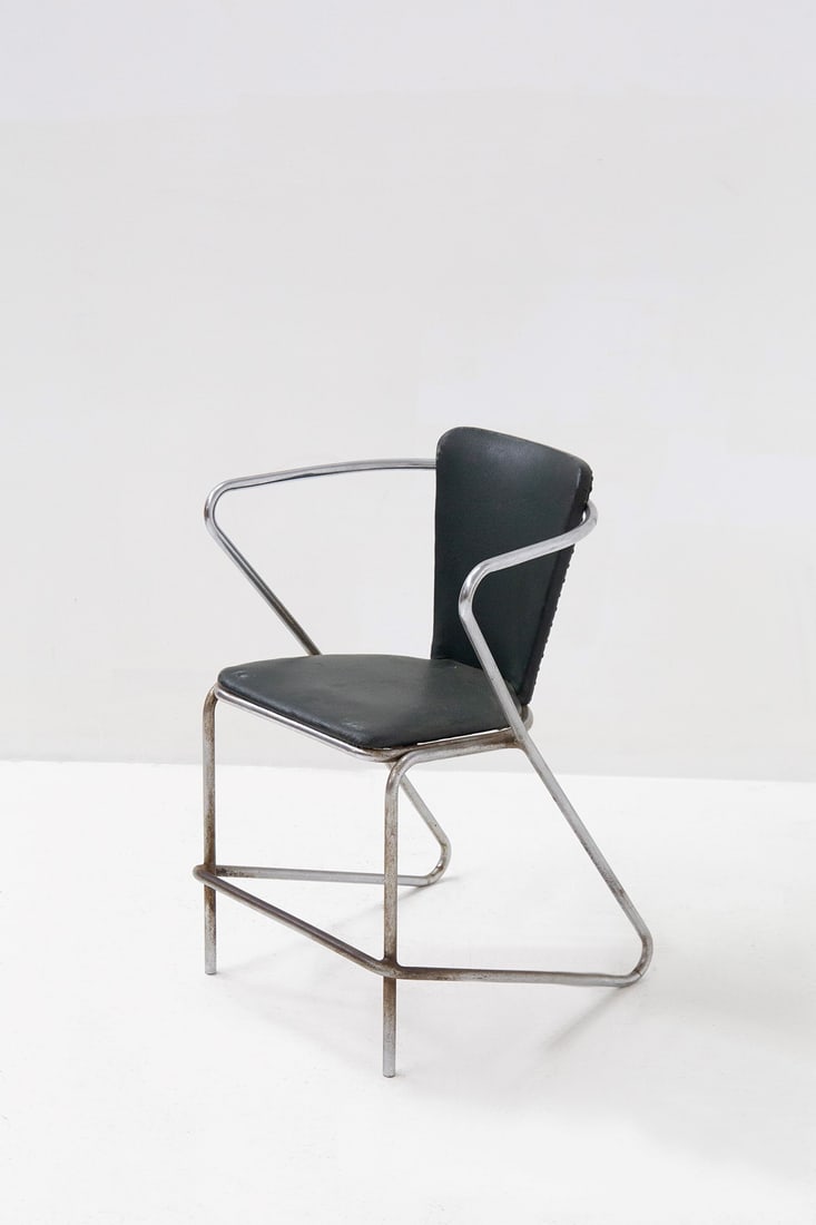 Gabriele Mucchi Bauhaus tubular chair Man. Pino wood. (1 of 2)