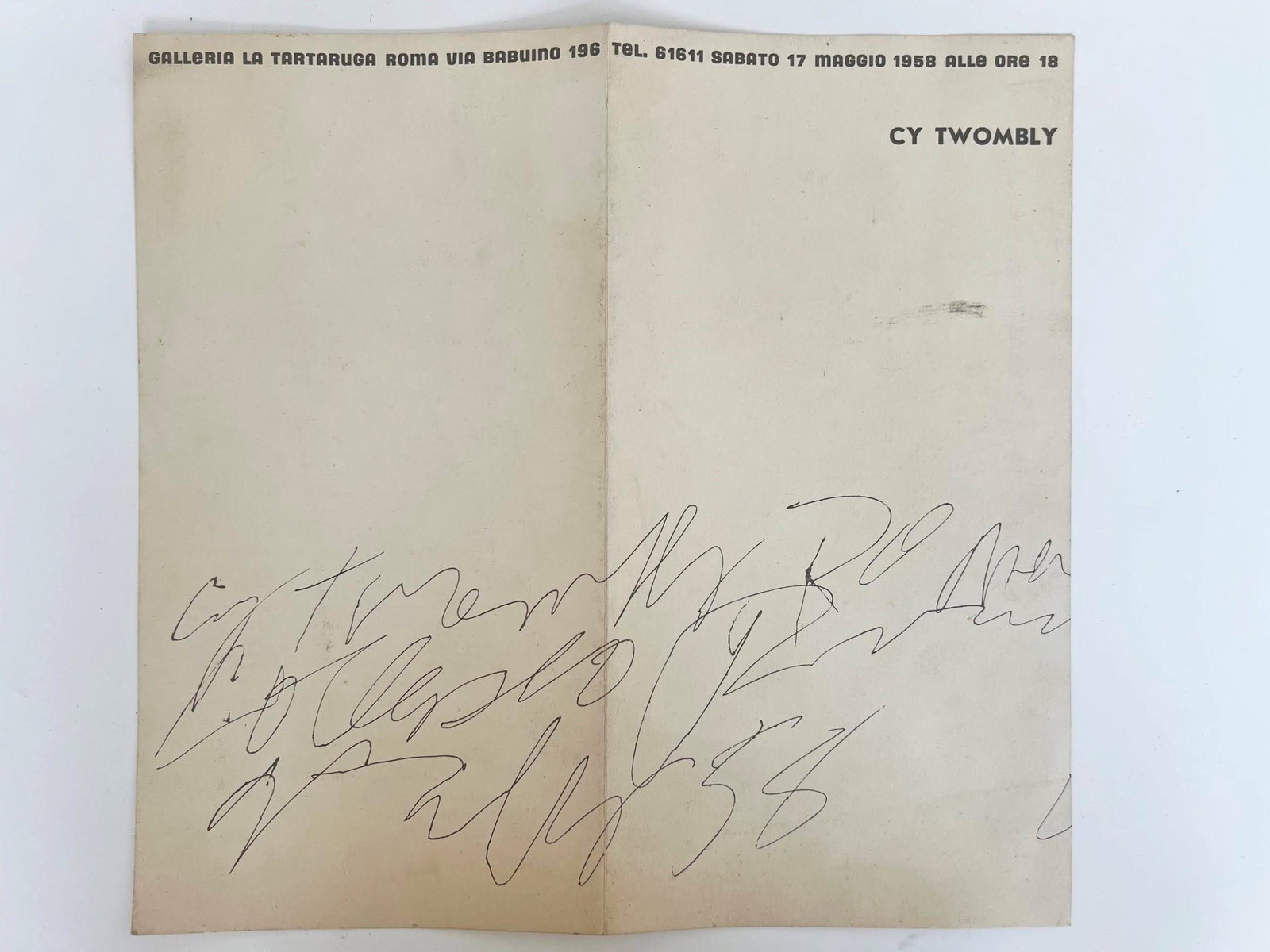 Invitation artist Cy Twombly (1 of 1)
