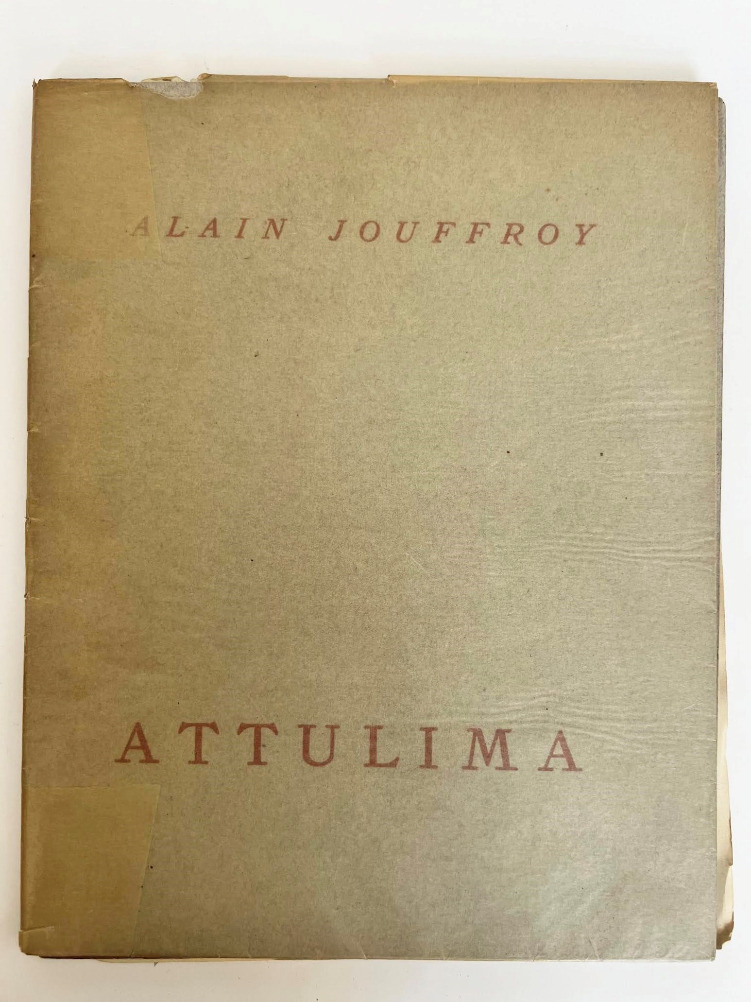 Attulima BY Alain Jouffroy: A rare first edition from 1954 of the poem *Attulima* by Alain Jouffroy. Author and Illustrator: The poem was written by the Surrealist poet Alain Jouffroy and illustrated by the artist Roberto
