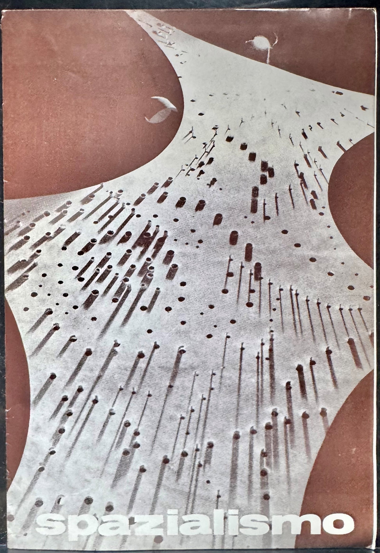 Spazialismo: A rare catalog of the Spazialismo exhibition held at the Galleria La Fontana in Savona in February March 1971, produced in collaboration with the renowned Galleria del Naviglio in Milan, the