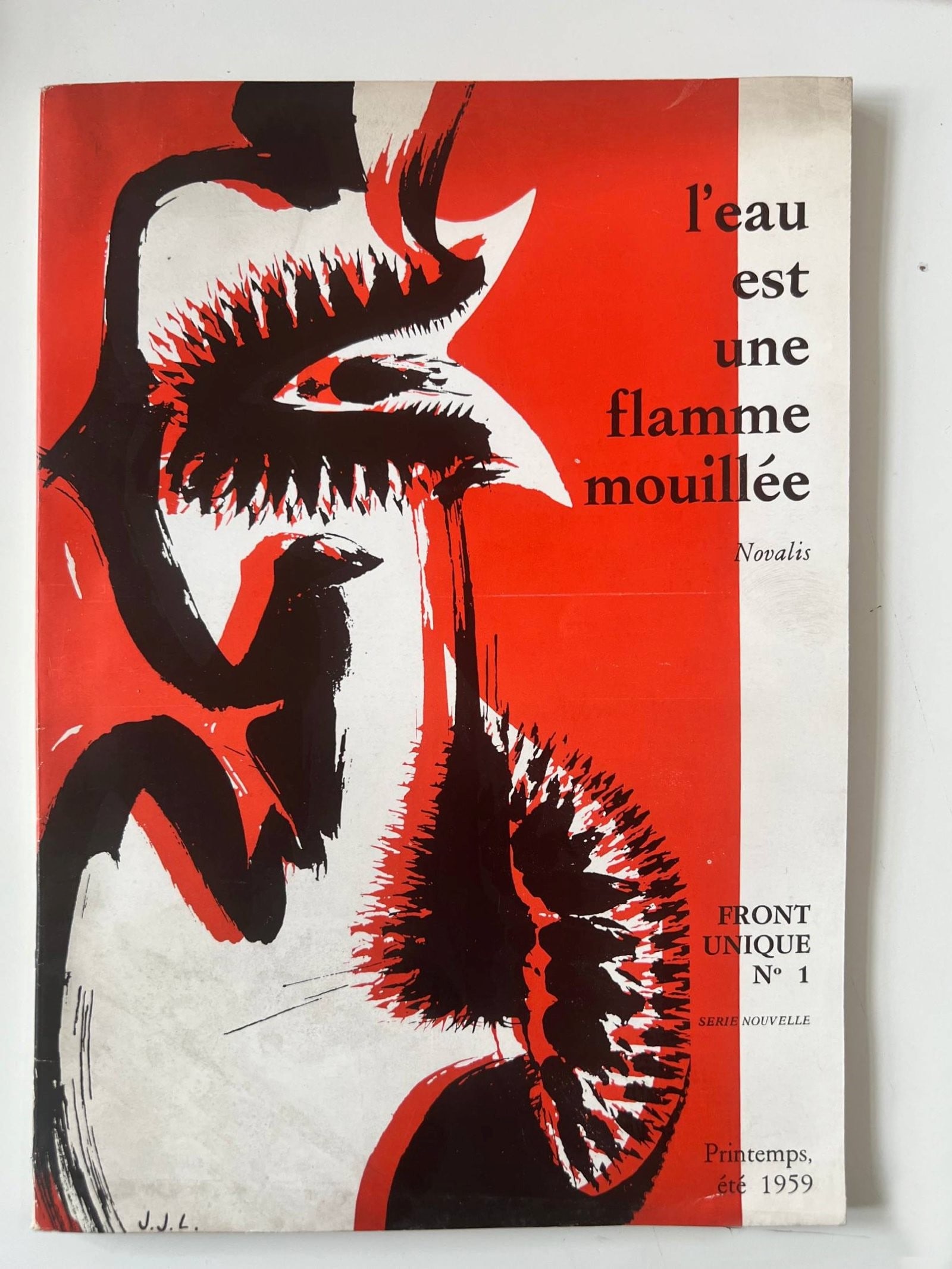 Front Unique Magazine: Issue 1 of the magazine Front Unique (New Series), published in Milan by Schwarz in the spring/summer of 1959.The magazine was edited by Jean-Jacques Lebel and Tristan Sauvage. It includes texts by