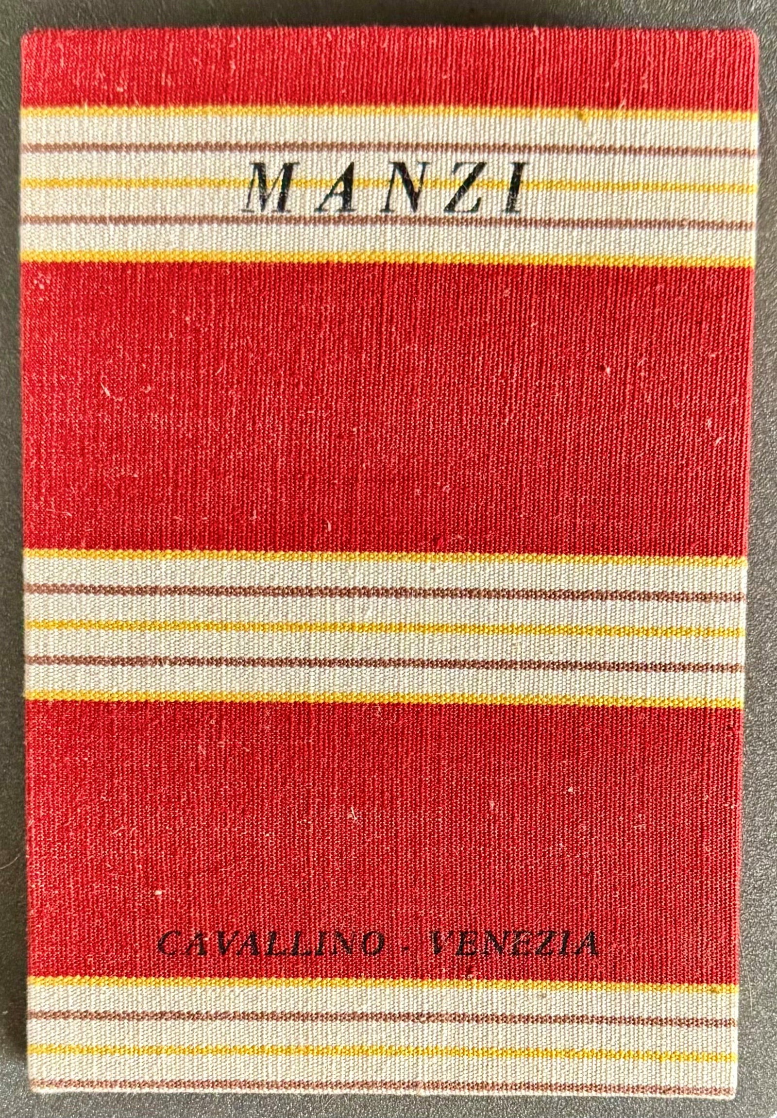 The Sacred Animal: MANZI, Giacomo. The Sacred Animal. Venice, Edizioni del Cavallino, 1966. First edition limited to 400 numbered copies, printed by Serigrafiche Ferappi of Vicenza under the supervision of the artist.