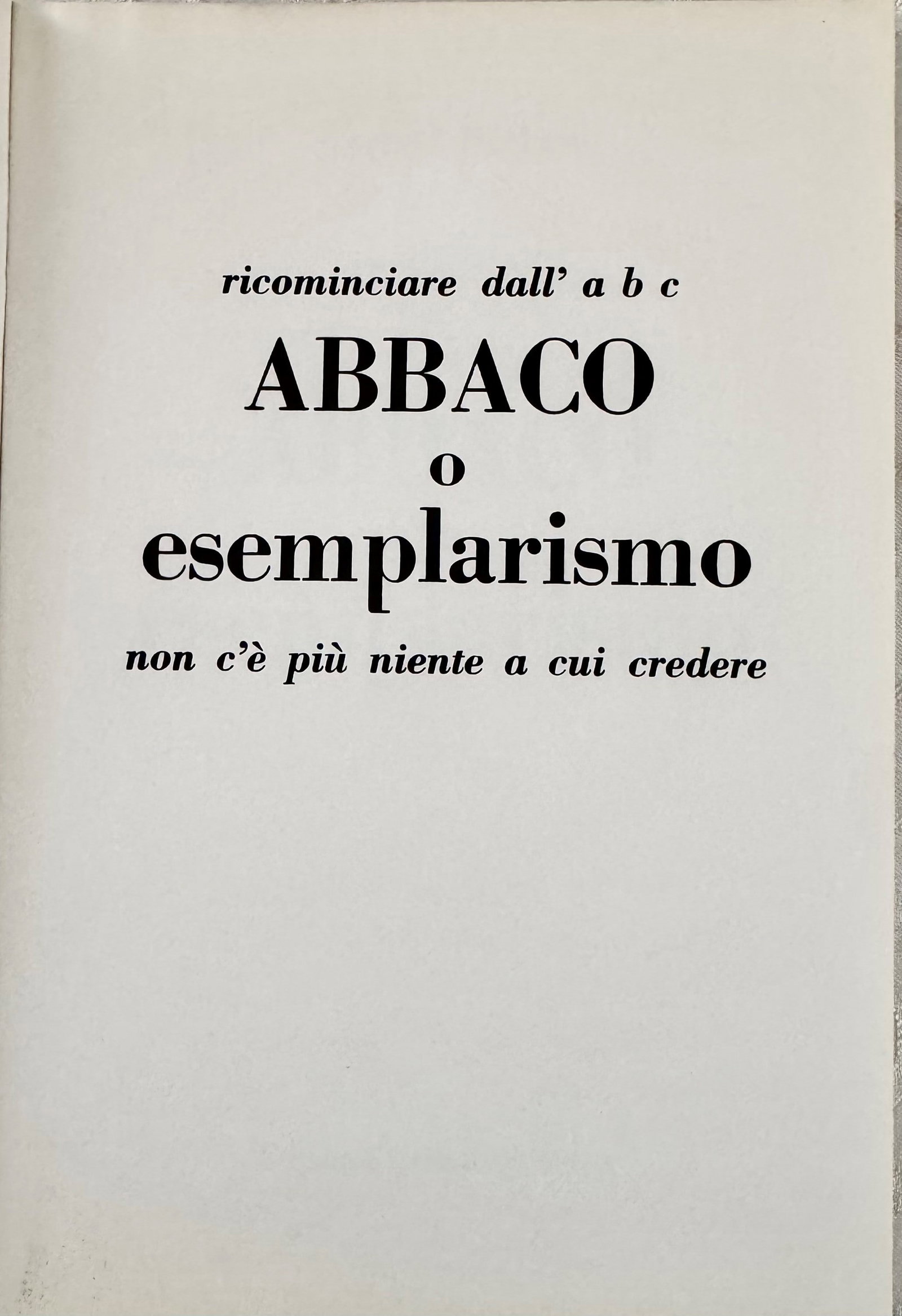 Abbaco or Exemplarism - 3