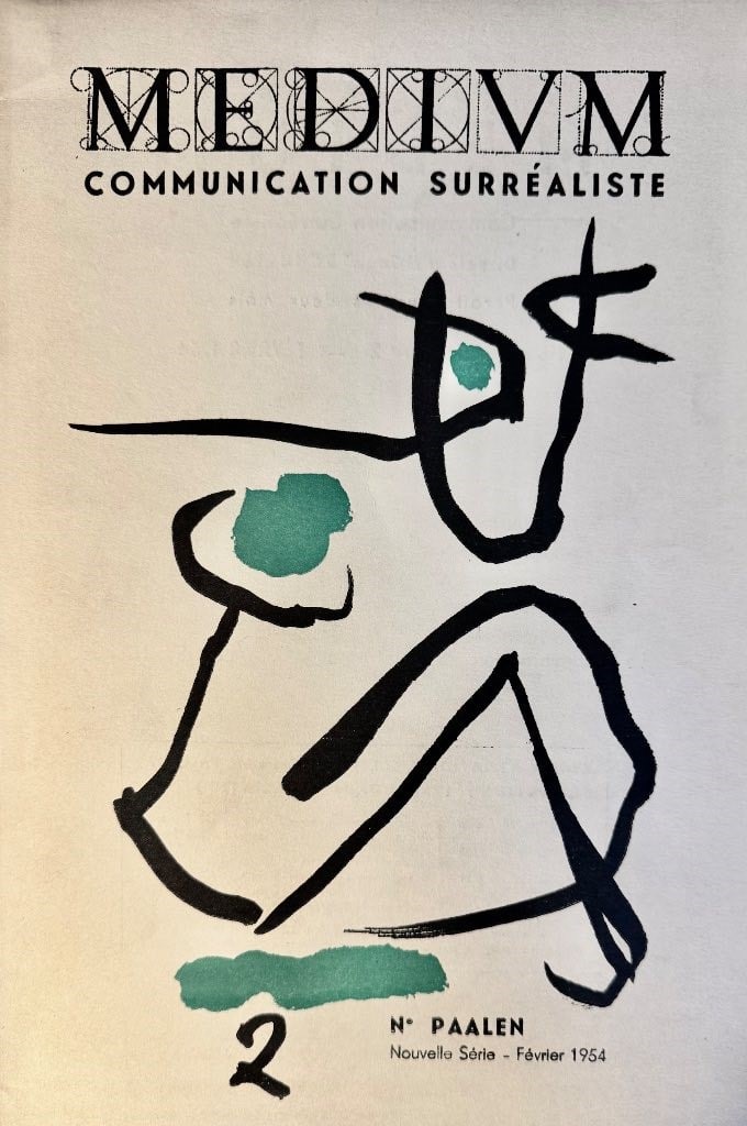 Medium ? Communication Surr?aliste, Nouvelle S?rie n? 2: Raro numero della rivista surrealista Medium ? Communication Surr?aliste, Nouvelle S?rie, diretta da Jean Schuster, febbraio 1954. Copertina illustrata con litografia originale attribuita a Wolfgang