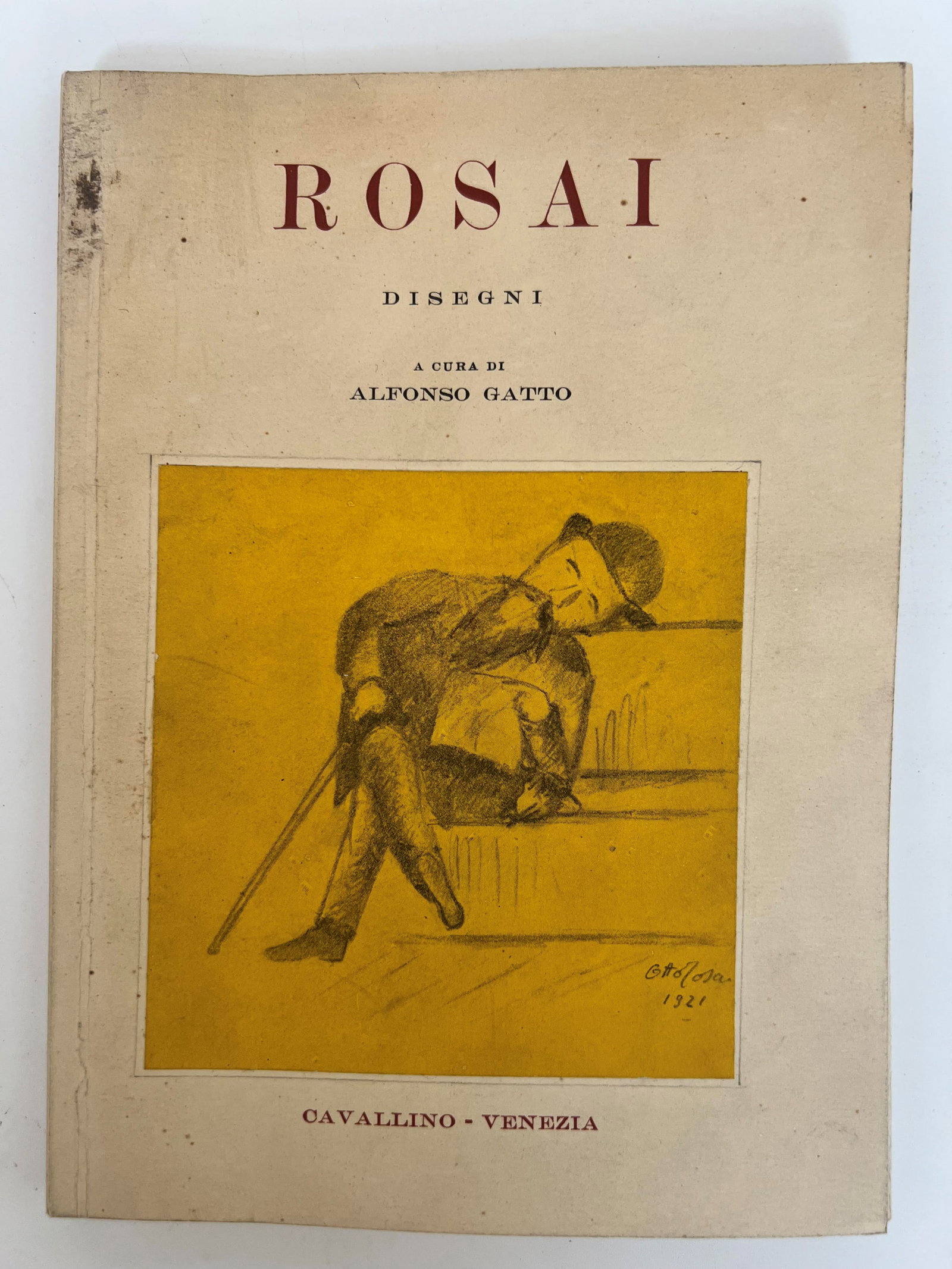 Ottone Rosai Disegni: A vintage edition of Ottone Rosai Disegni, edited by Alfonso Gatto and published by Edizioni del Cavallino. The volume features a softcover with a stapled binding. It contains 48 BLANK pages with 18
