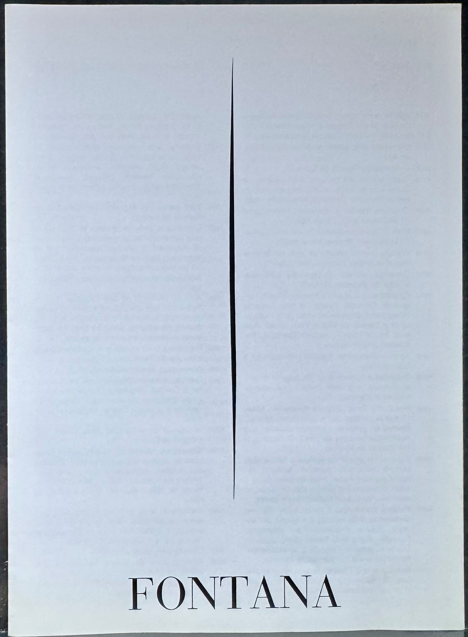 Fontana: Catalog of the retrospective exhibition dedicated to Lucio Fontana, a master of Spatialism and a pivotal figure in 20th-century Italian art, held at the Centre Cultural de la Fundaci? Caixa de