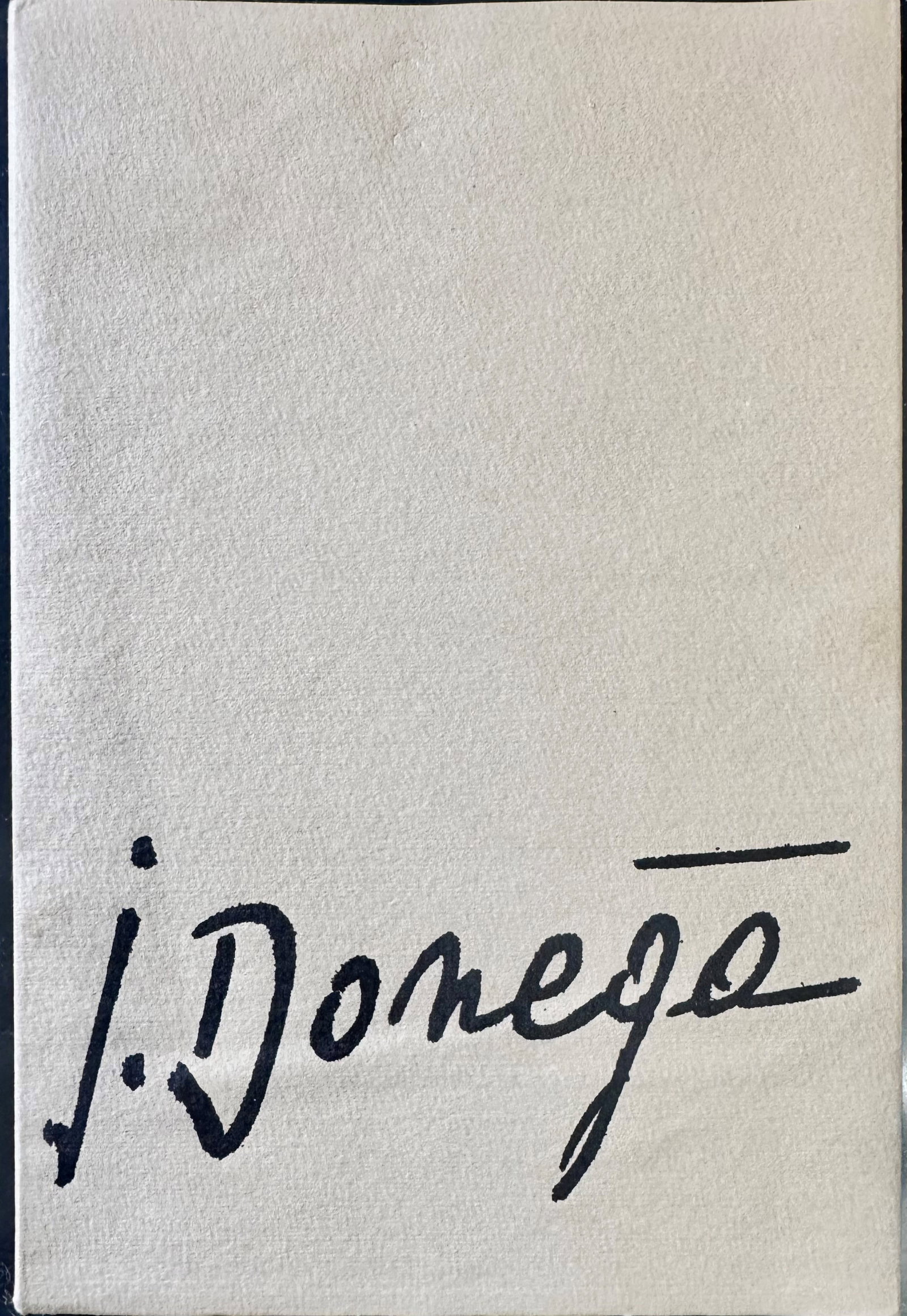 Gianfranco Doneg?: Catalogue of the solo exhibition of Gianfranco Doneg? at Konstsalongen Samlaren, Stockholm, September 1963. Elegant paperbound publication with laid paper cover bearing the artist's stylized