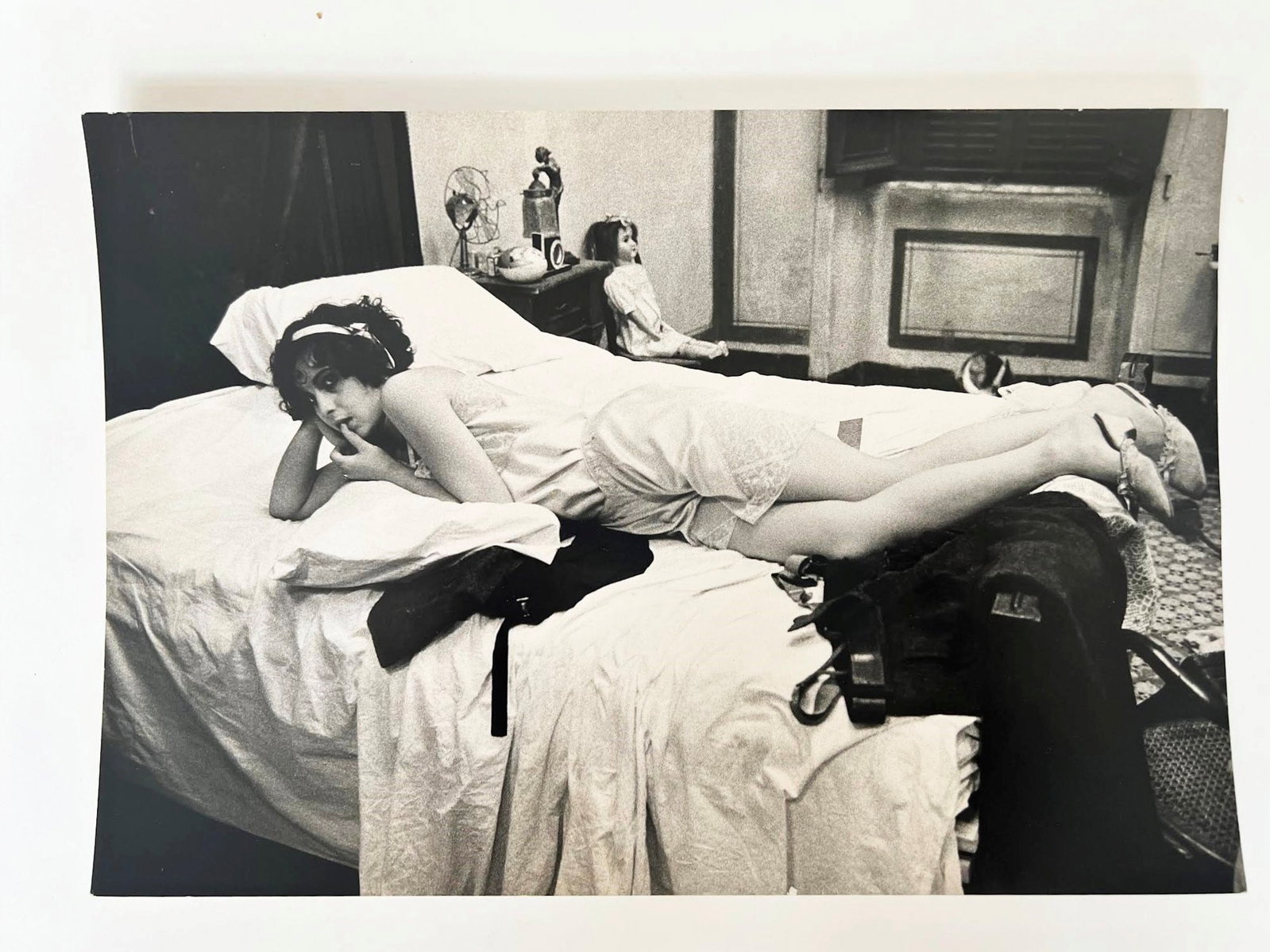 Photograph: Film of Love and Anarchy: Photograph from the set of Lina Wertm?ller?s 1973 film *Film d?amore e d?anarchia* (or This Morning at 10 in Via dei Fiori at the Well-Known Brothel...). For Milena Milani. Vintage production contact
