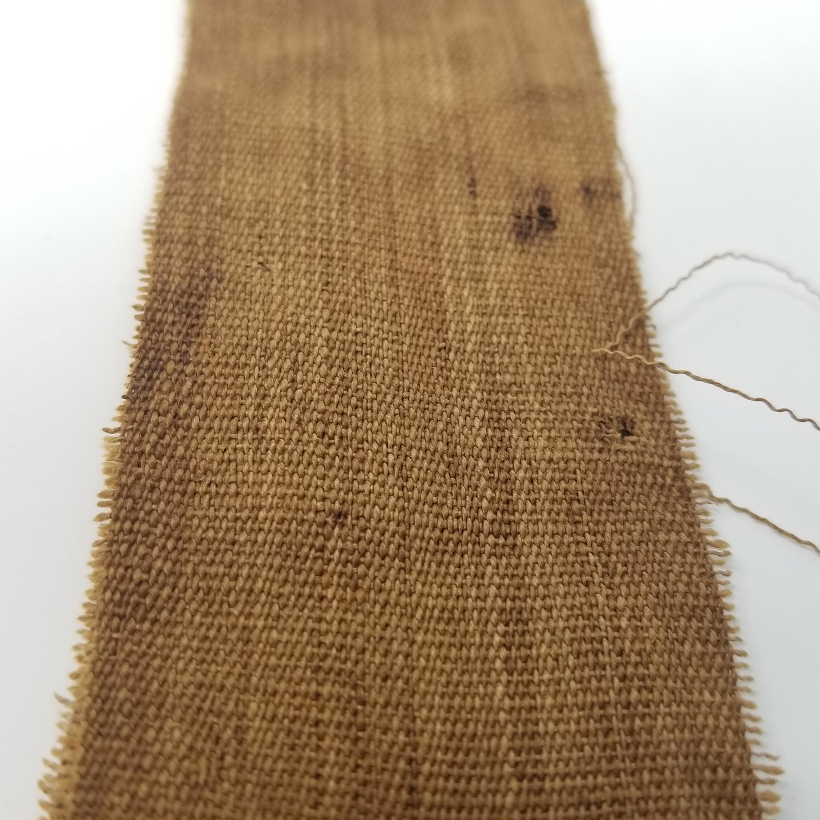 Mummy Linen - Large - Late Period: From Ancient Egypt, a huge piece of authentic mummy linen. Used in the funerary ritual of Late Period Egyptians, 8th-1st Century BCE. 18" Long Provenance - ex. From large lot; Private Long Island, USA