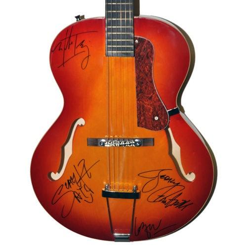 Signed Alice In Signed Chains - Guitar Hollow Body: Signed by Layne Staley, Jerry Cantrell, Sean Kinney and Mike Inez