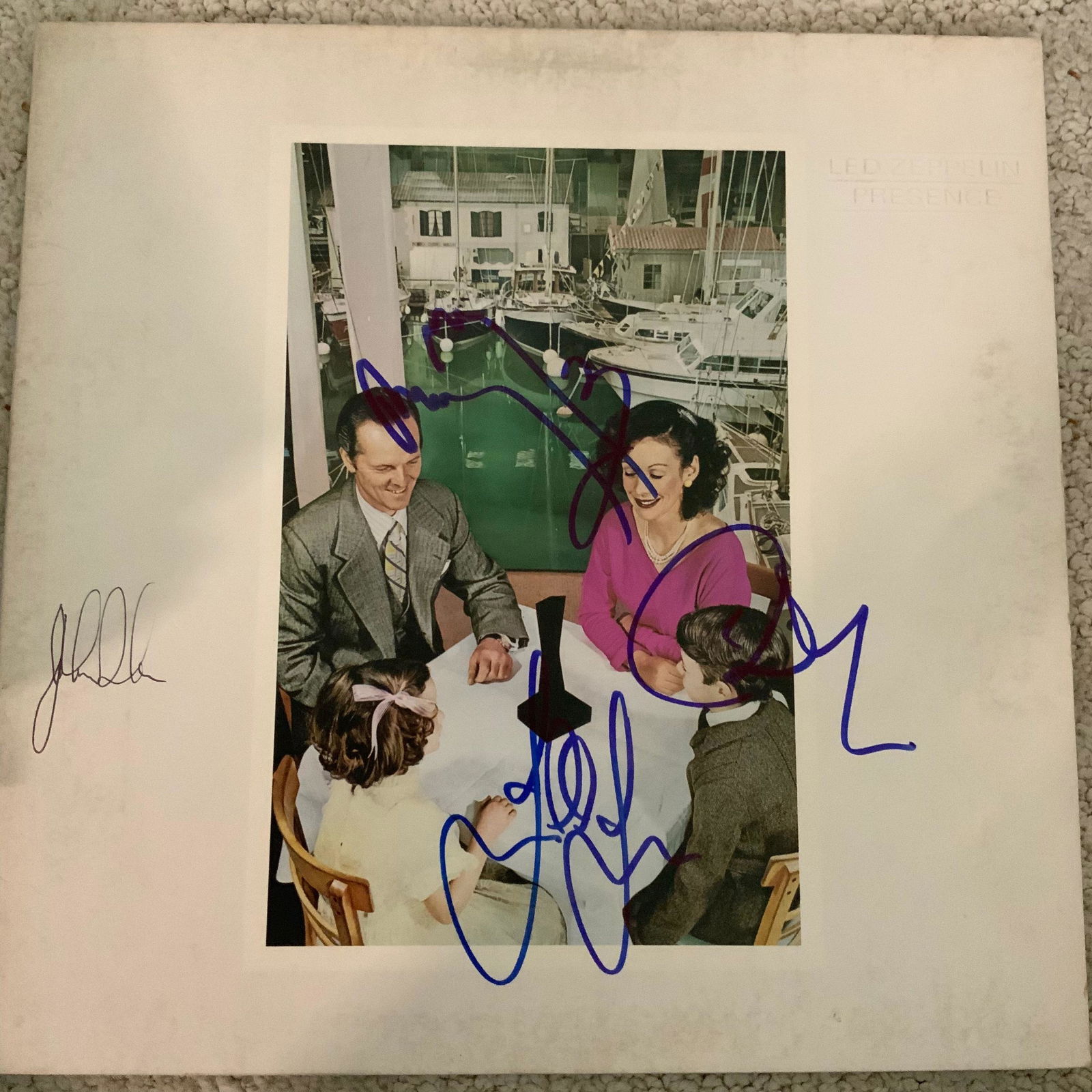 Signed Led Zeppelin Presence Album (1 of 1)